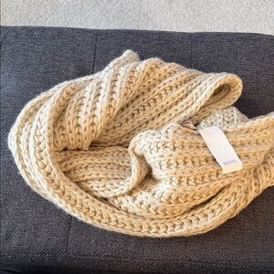 LOFT Beige Knit Scarf